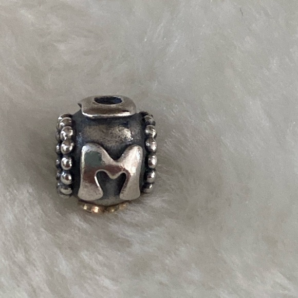 Pandora Mom Charm with 14k Gold and Salmon Zirconia - Picture 3 of 8